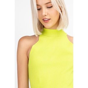 Sleeveless Mock Neck Hater Top